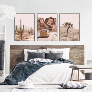 Desert Cactus Wall Art Landscape Triptych 24x36 Print 3 Piece - Etsy