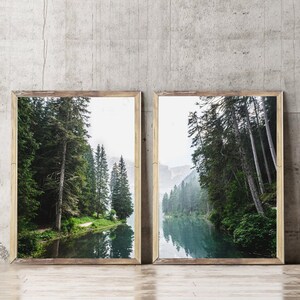 Nature Extra Large Set of 2 Two Prints 24x36 Print Emerald - Etsy