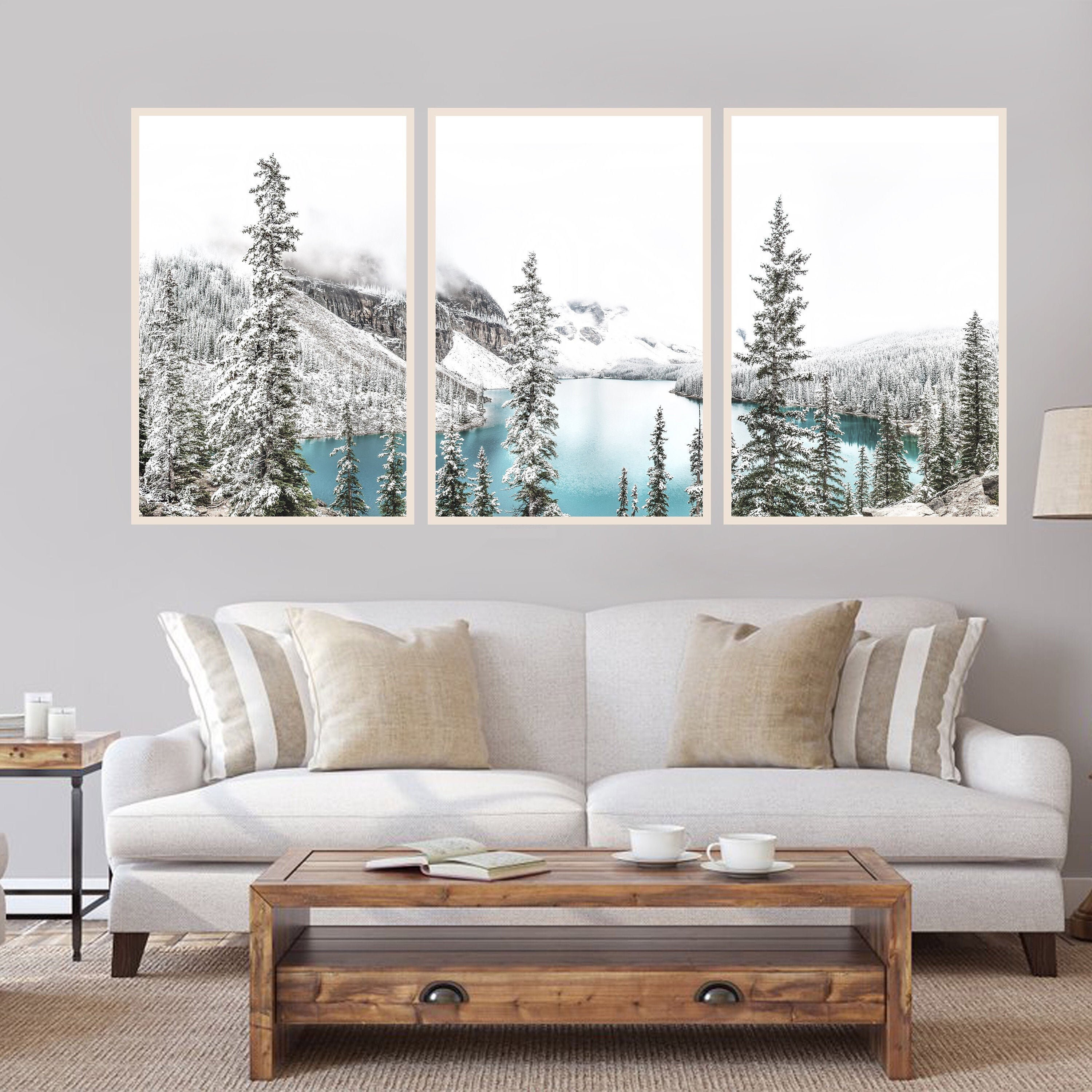 Lake 3 Piece Wall Art Mountain Print Gallery Wall Set 24x36 Etsy