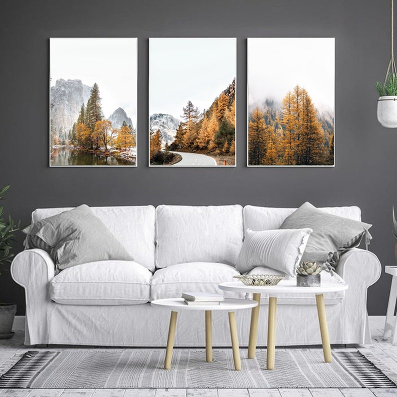 3 Piece Wall Art Nature Triptych Fall Print Nature Wall Art - Etsy