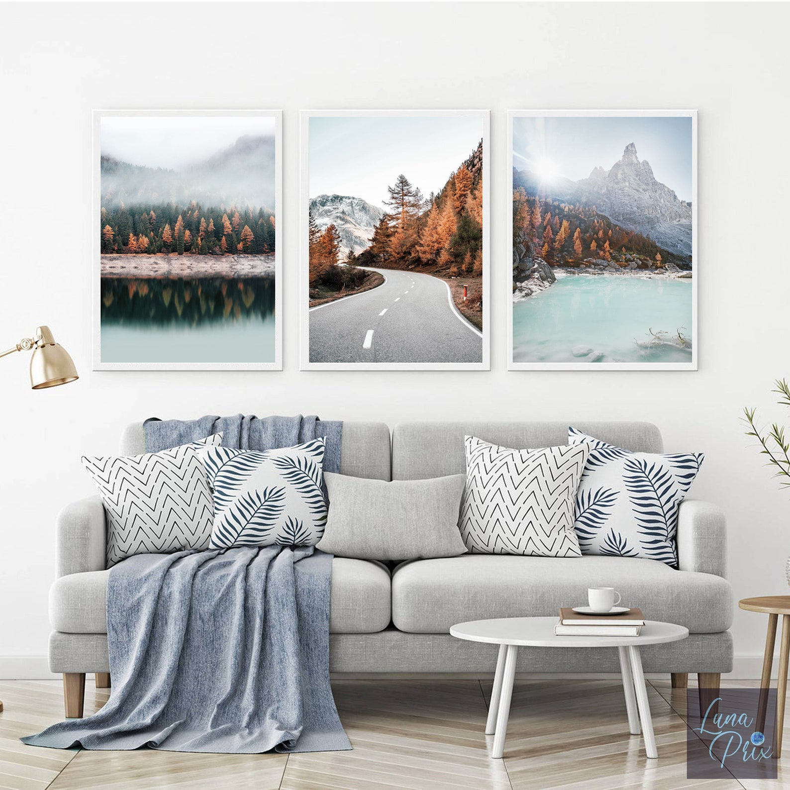3 Piece Wall Art Autumn Print Lake Nature Wall Art 24x36 Print - Etsy