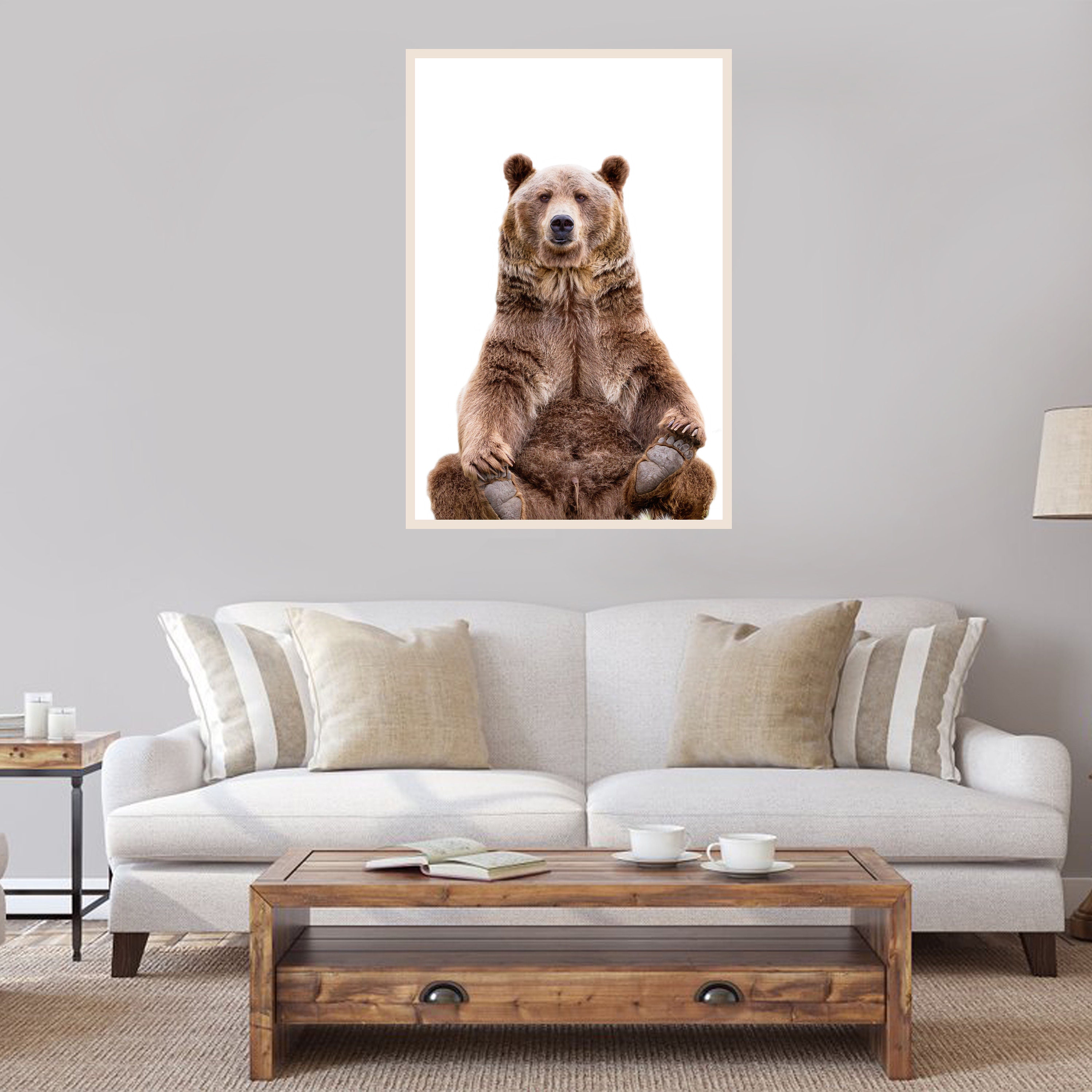 Bear Wall Art Digital Art Woodland Animal Wall Decor 24x36 | Etsy