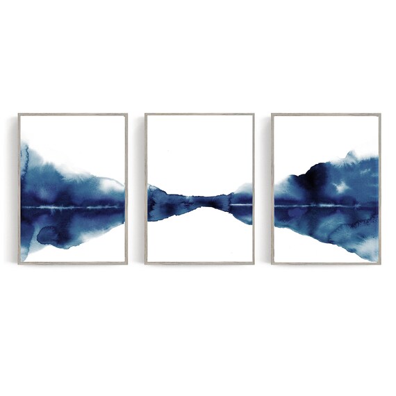 3 Piece Wall Art Mountain Lake Canvas Print Gallery Wall Set 3 - Etsy