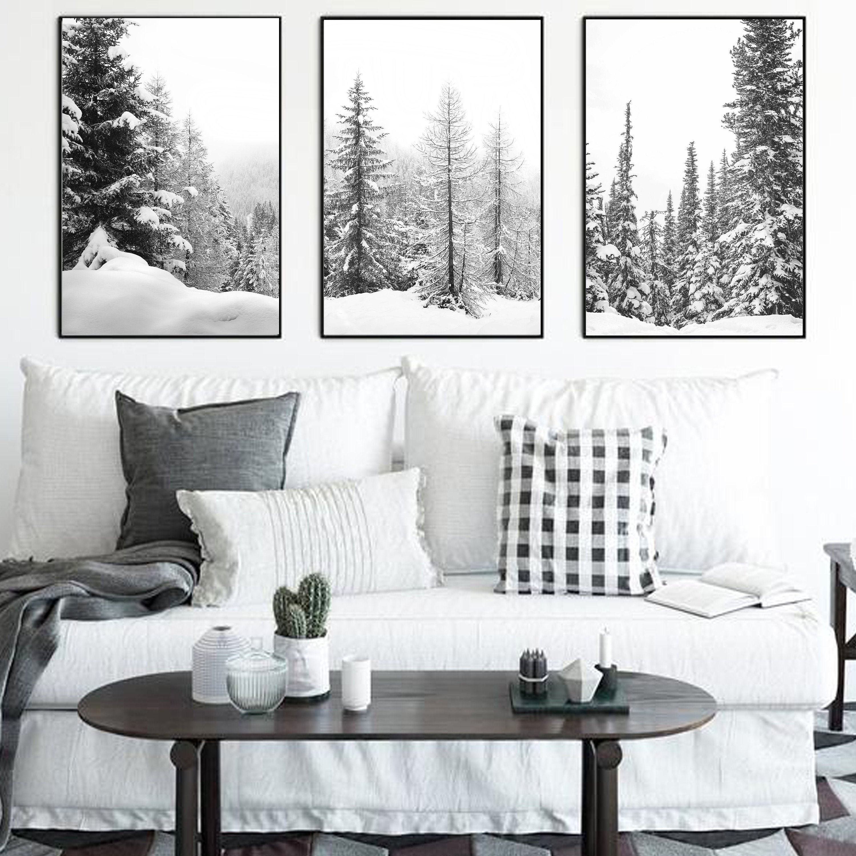 Nature 3 Piece Wall Art Forest Print Gallery Wall Set Winter | Etsy