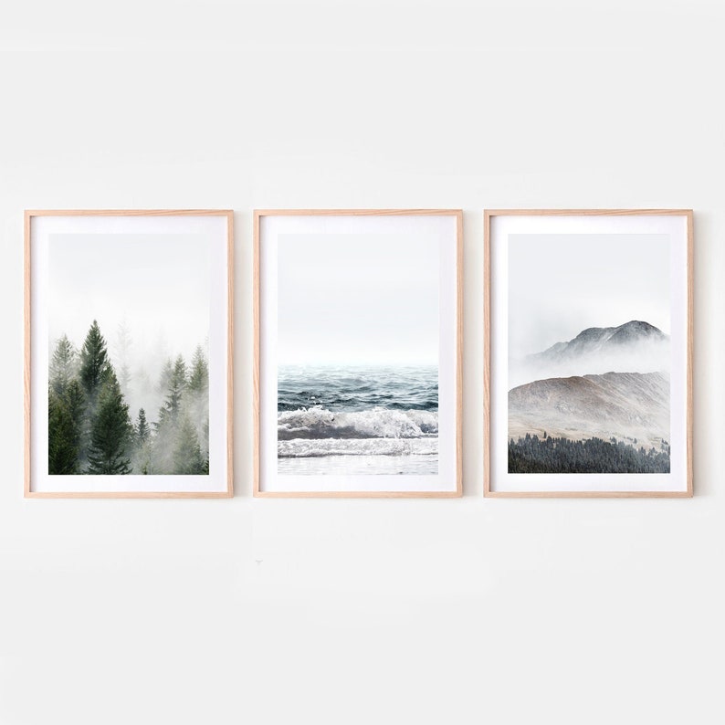 Nature 3 Piece Wall Art Canvas Print Gallery Wall Set Etsy