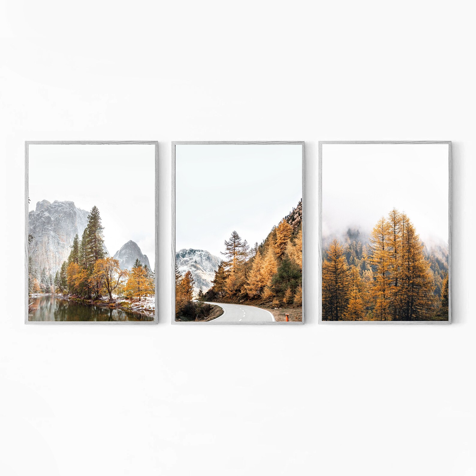 3 Piece Wall Art Nature Triptych Fall Print Nature Wall Art - Etsy