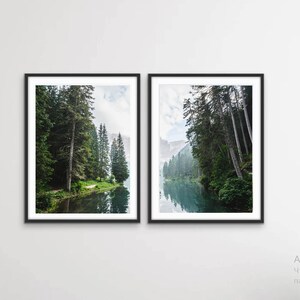 Nature Extra Large Set of 2 Two Prints 24x36 Print Emerald - Etsy
