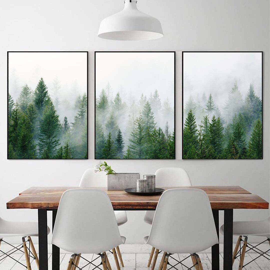 Forest 3 Piece Wall Art Nature Triptych 24x36 Print Nature Wall Art ...