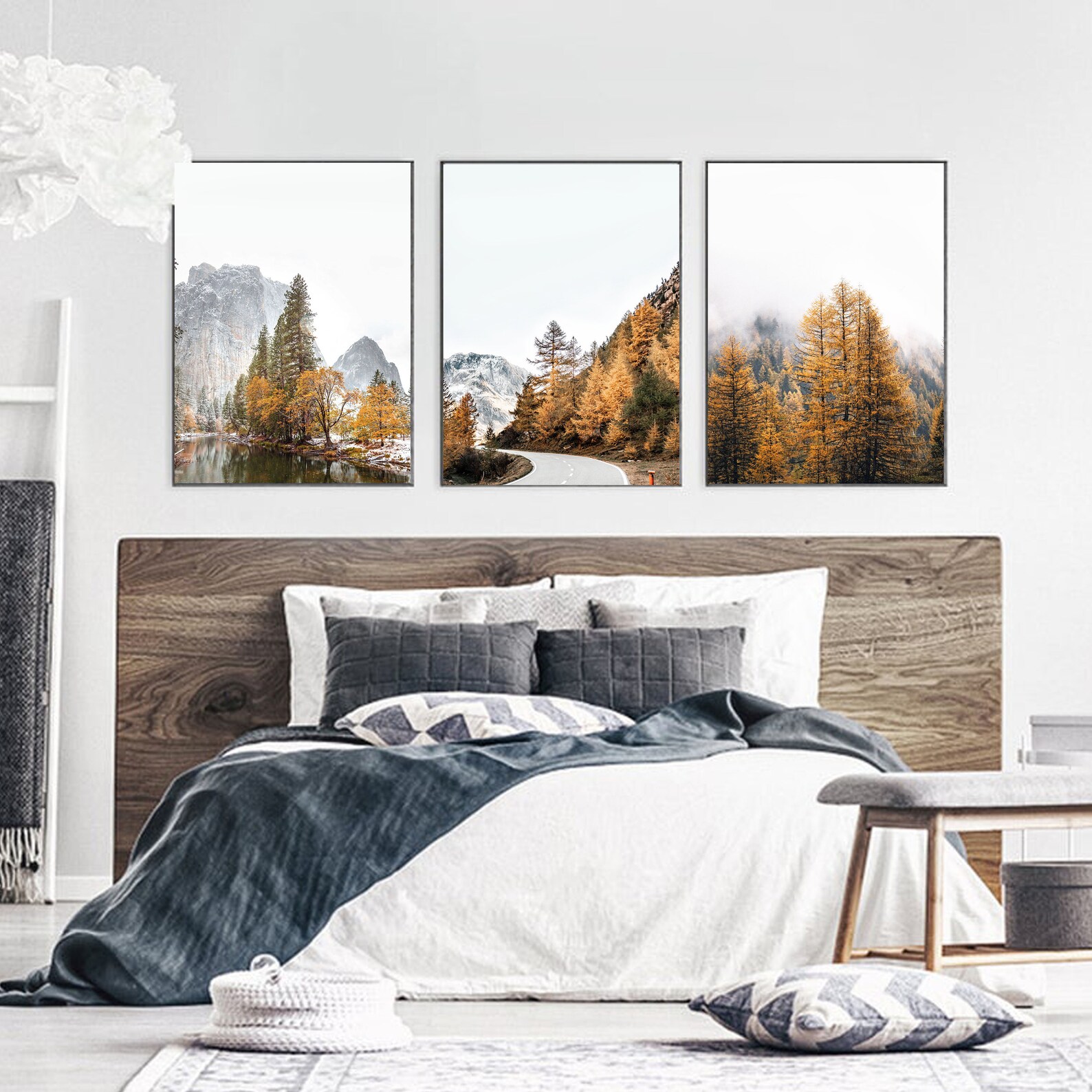 3 Piece Wall Art Nature Triptych Fall Print Nature Wall Art - Etsy