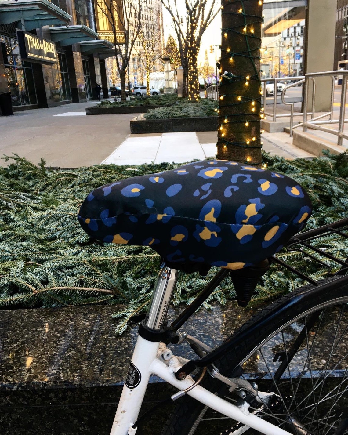 leopard print bike seat