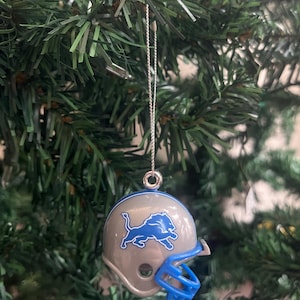 Detroit Football Christmas Ornament, National Football Detroit Professional Football League Ornament Team Helmet