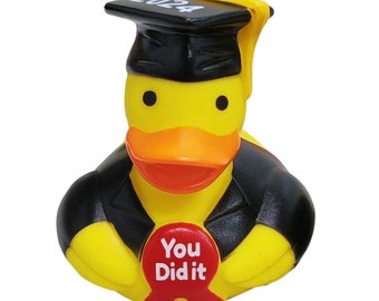 Graduation Rubber Duck with 2024, Rubber Duck Graduate, College Graduate Gift, Graduation Duck with Year, Rubber Duck Graduation