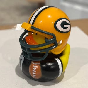 Green Bay Football Rubber Duck, National Football Green Bay Professional Football League Rubber Duck with Team Helmet