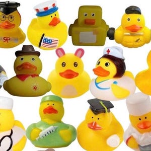 BULK Rubber Ducks for Jeeps, Cruises - Packs of 4, 8, 12, 20, or 30 Random Assortment