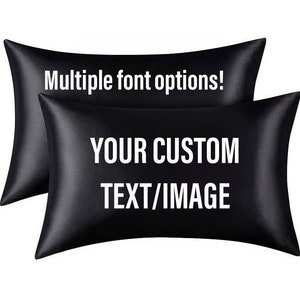 Personalized Pillow Case, Custom Satin Pillowcase, Custom Cotton Pillowcase, Personalized Pillowcase for Business, Kids Pillowcase Custom