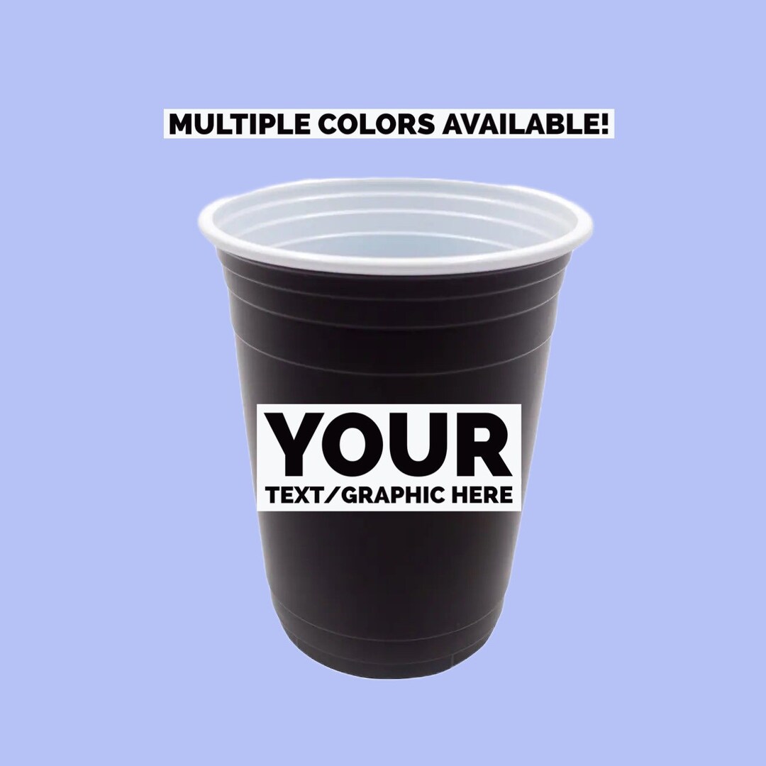 Custom Colored Plastic Cups Pink Party Cup 16 Ounce Cups Etsy