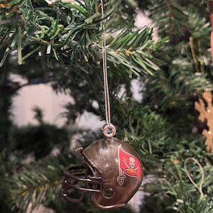 Tampa Bay Football Helmet Ornament, National Football Tampa Bay Professional Football League Ornament Team Helmet