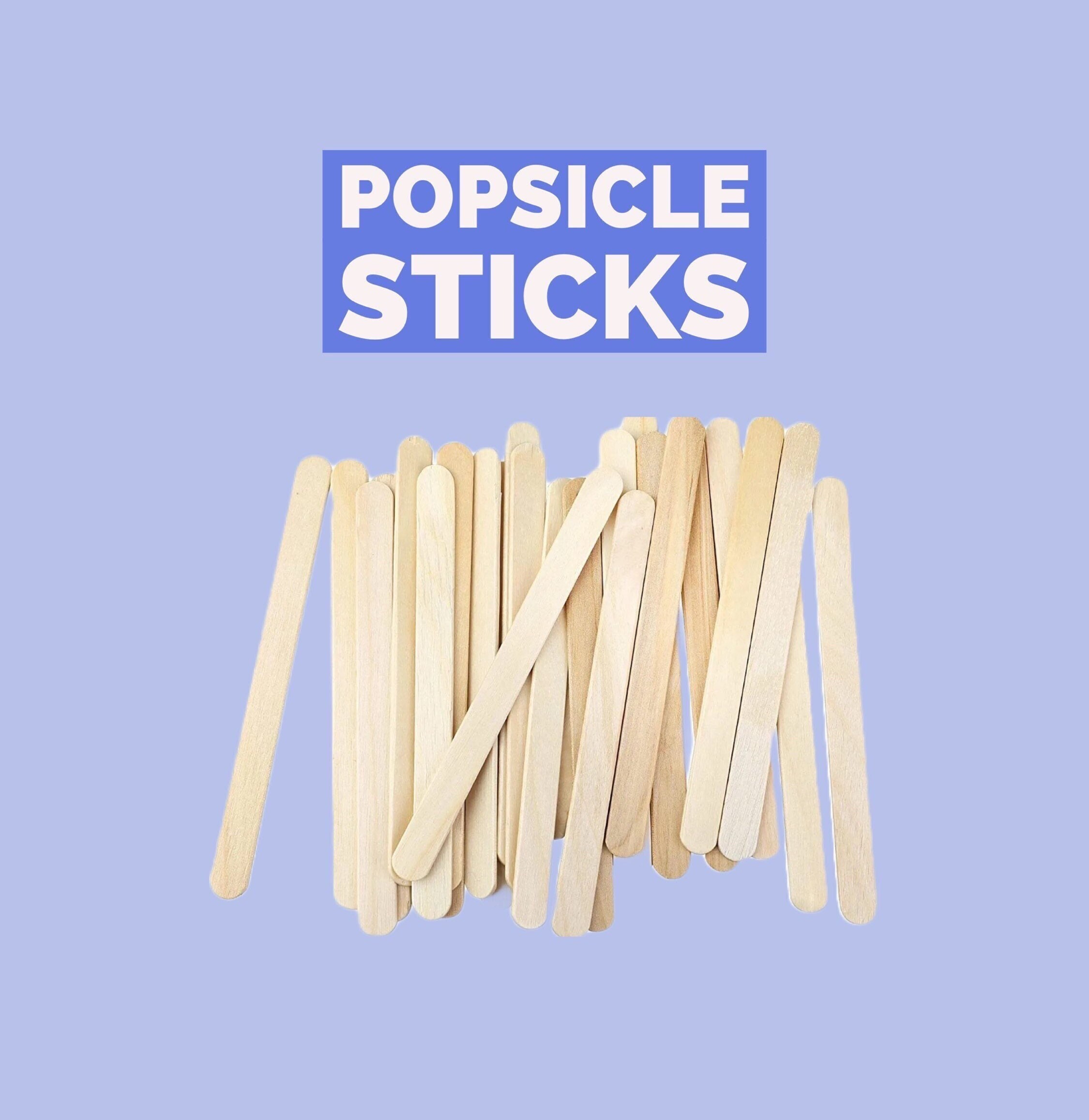 [1000 Count] 4.5 inch Wooden Multi-Purpose Popsicle Sticks for Crafts, Ices, Ice