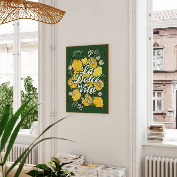La Dolce Vita Lemons Art Print | Italian Theme | A5 A4 A3