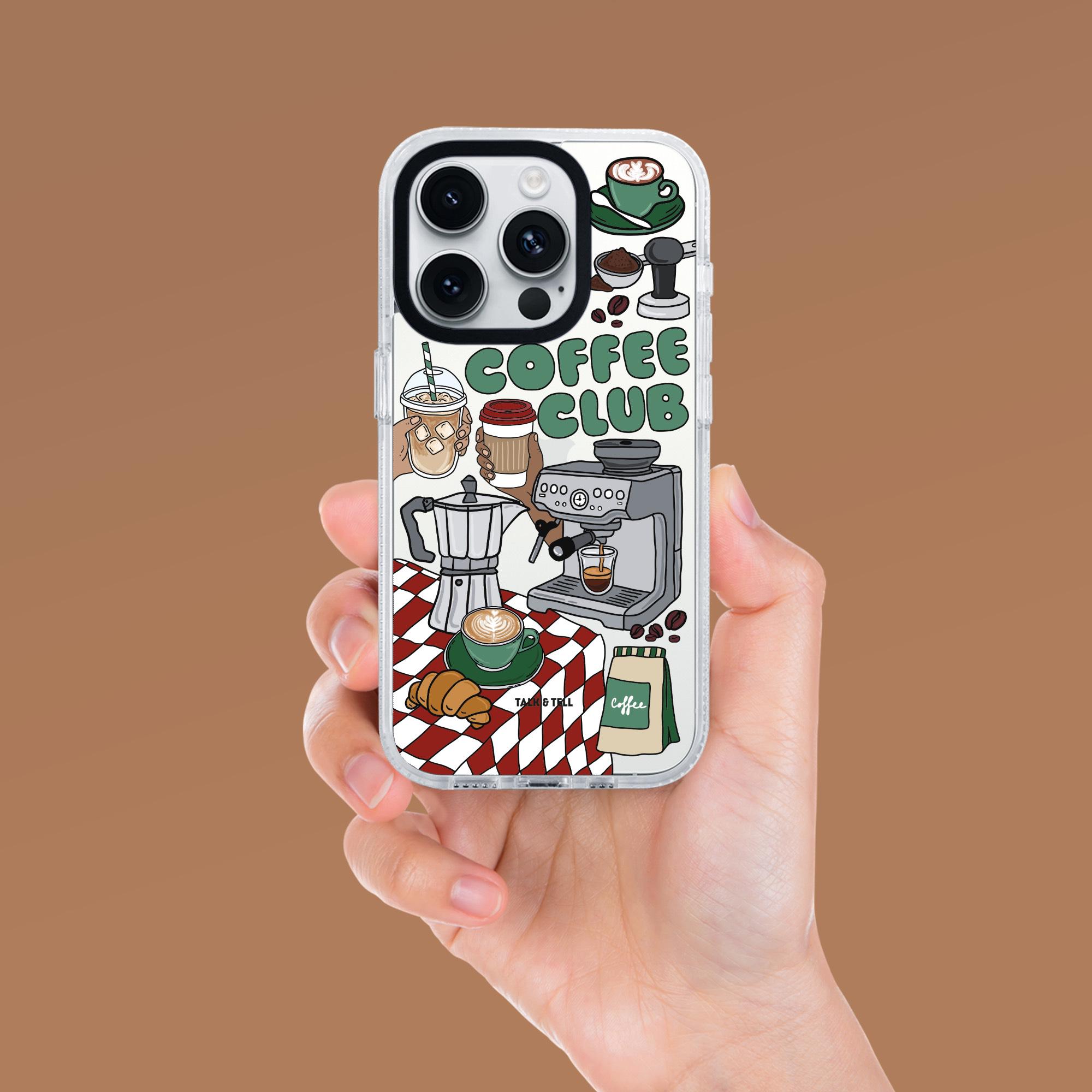 Coffee Club iPhone Case | Cafe Espresso Ice Coffee Theme | iPhone