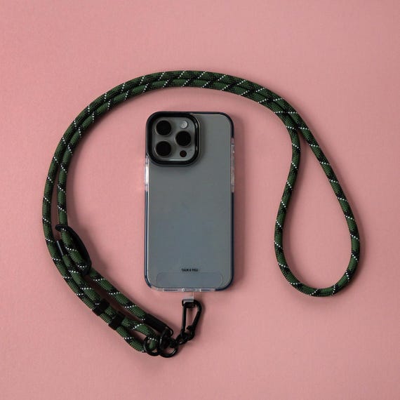 Sangle Anti-vol Pour Téléphone - Cordon Réglable Tour De Cou Ou Poignet - Homme Femme - Nylon Doux - Noir