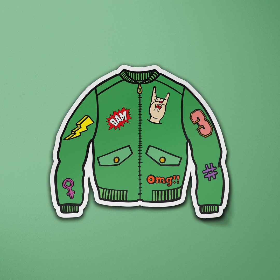 Bomber Jacket Vinyl Sticker | Fashion Clothing | Patches | Luggage ...