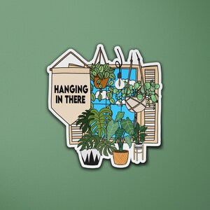 Accrocher là-dedans Plantes d’intérieur Autocollant | | de plantes suspendues Monstera | | de figuier autocollant pour ordinateur portable | Autocollant de valise à bagages