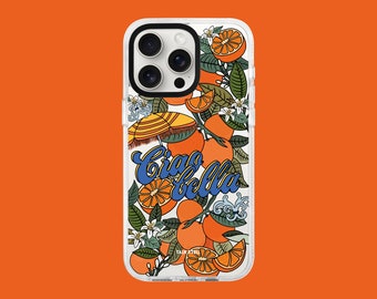Ciao Bella Italy iPhone Case | Italian Summer Amalfi Coast | Orange | Travel Europe | For iPhone 17, 16, 15, 14, 13, 12, 11, Pro, Plus, Max