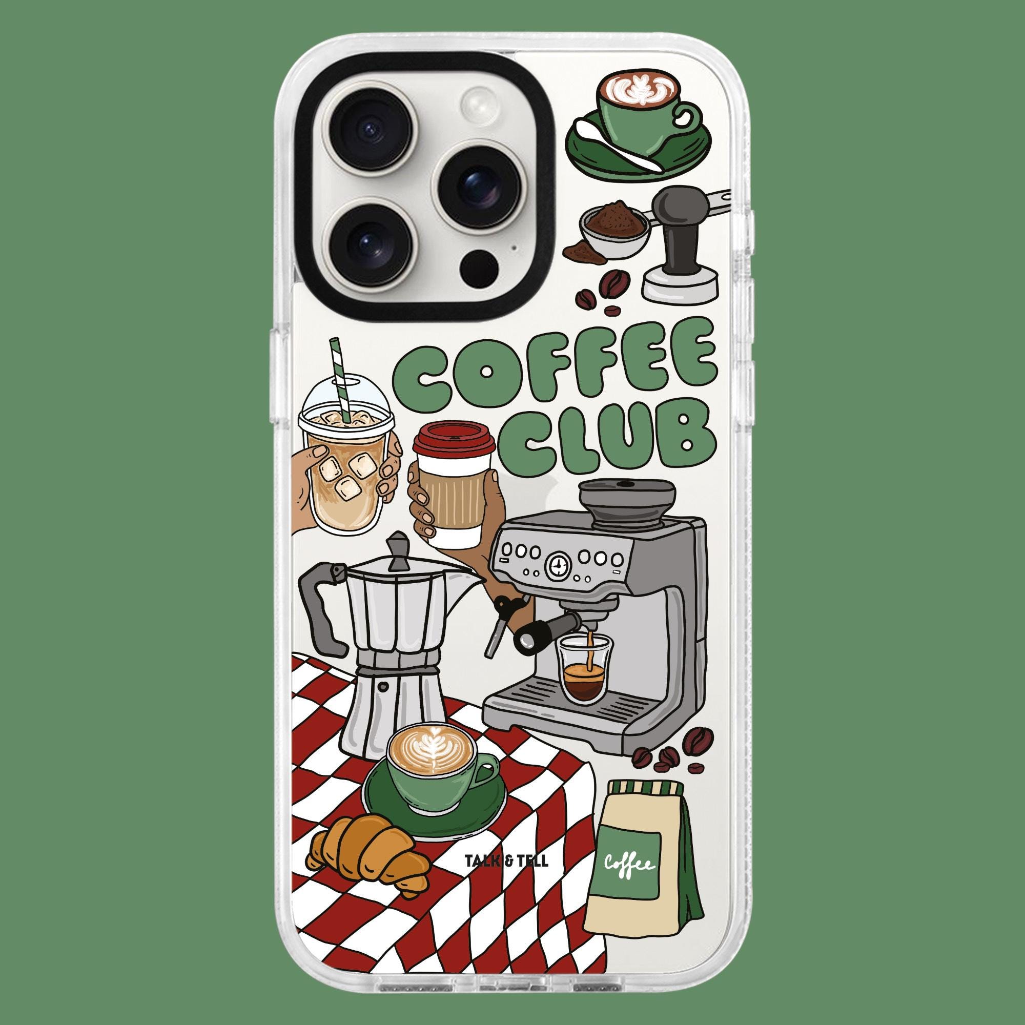 Coffee Club iPhone Case | Cafe Espresso Ice Coffee Theme | iPhone