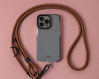 Braun Handy Gurt verstellbar | Universelles Schlüsselband/Lanyard | Kordel Schnur Schlaufe | Umhängeband | Hände frei | Anti-Diebstahl