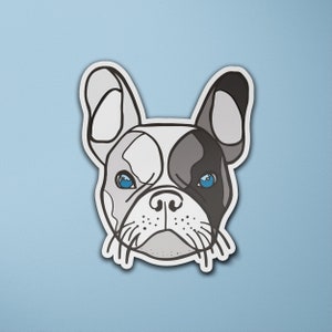Französische Bulldogge Hund Vinyl Sticker | Haustier Hund | Niedliche | Gepäckaufkleber | Laptop Sticker