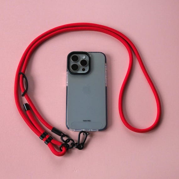 Collana Per Cellulare Catena Per Cellulare A Tracolla Universale - Lunghezza 120 Cm, In Metallo E Acrilico, Colore Beige, Per Smartphone E Accessori Catena Antiperdita Telefono