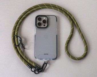 Khaki Phone Strap | Universal Crossbody Lanyard | Rope Cord Strap | Neck Strap | Hands Free | Anti Theft