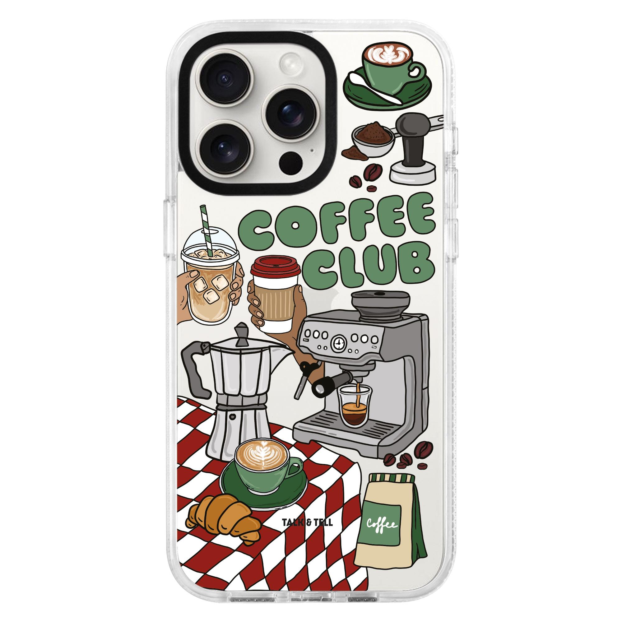 Coffee Club iPhone Case | Cafe Espresso Ice Coffee Theme | iPhone