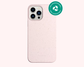 Biologisch afbreekbaar iPhone-hoesje | Roze | Milieuvriendelijk | Afbreekbaar | 100% biologisch afbreekbaar | Gemaakt van planten