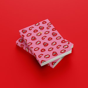 Custom Personalised Lip A5 Notebook Journal Metallic Foil