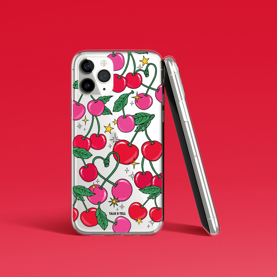 Cherry Iphone Case Cherries Fruit Cute Red Pink Etsy UK