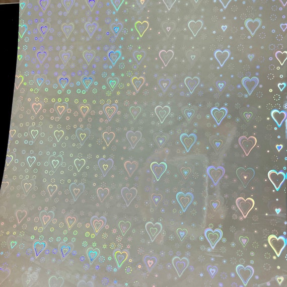 Herz Transparent Selbstklebend Holografische Folie Wählen Sie Ihre