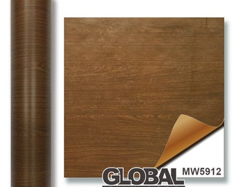 Wood Grain adhesives Vinyl - Brown Wood MW5912 ( Choose Your Size )