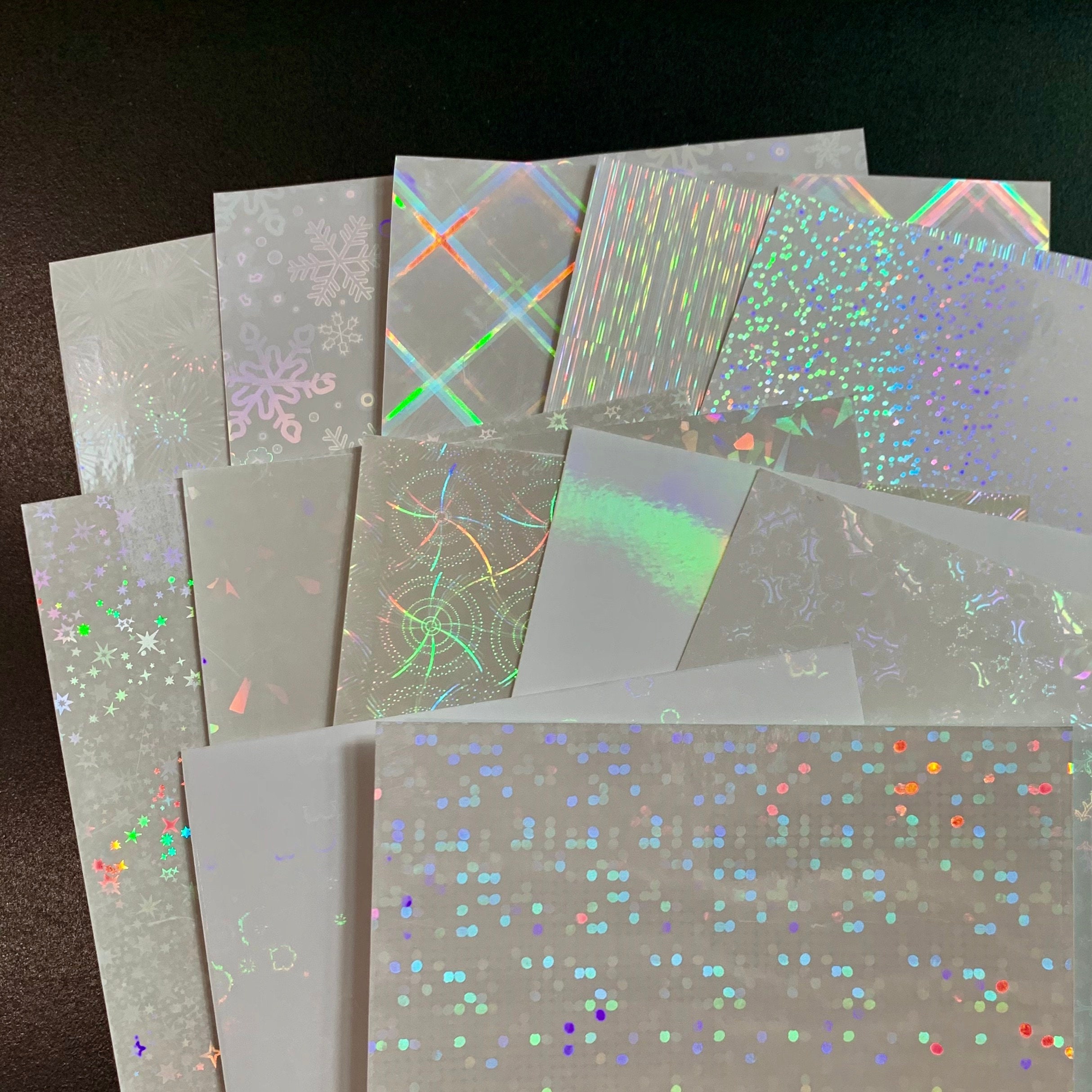 Transparent Self Adhesive Holographic Film Choose Your Pattern 12
