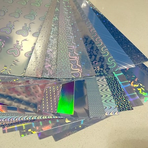 Silver Holographic Sticker Inkjet Printable Sheet Set, Self-adhesive ...