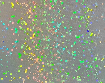 Mini Kreis Transparent selbstklebende holografische Folie | Wählen Sie Ihre Menge oder Muster |
