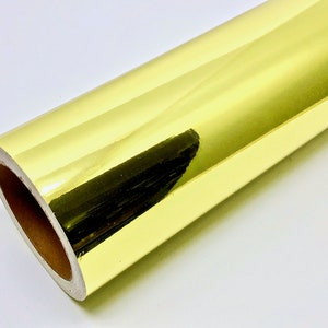 Goud chroom zelfklevend teken vinyl film 12 "breedte