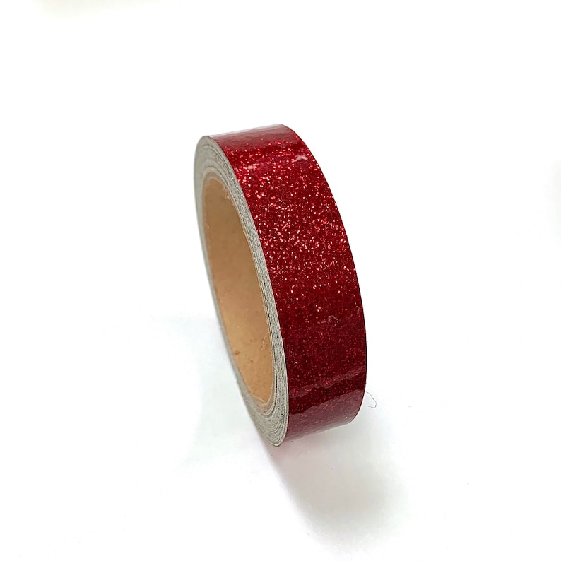 Red Glitter Tape, Sheet or Roll, High Tack, choose your size image 2