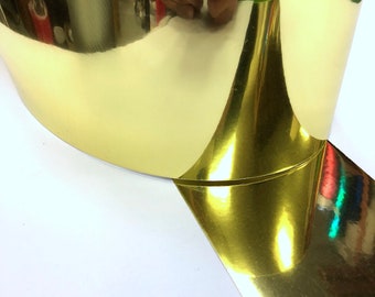 3 Sheet of Gold Chrome Vinyl, Self Adhesives, Choose your size