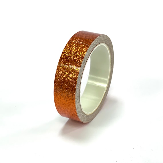 Orange Glitter Tape, Sheet or Roll, High Tack, Choose Your Size 