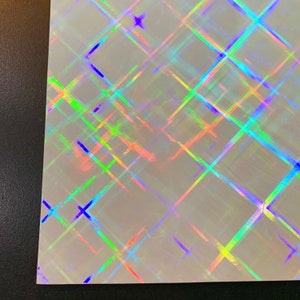 Geruite transparante zelfklevende holografische film | Kies uw hoeveelheid of patroon |