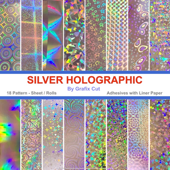 Metal Effect Vinyl Choose From Silver Leaf, Gold Leaf or Silver Hologr