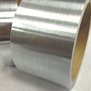 Taśma winylowa szczotkowana aluminium / wygląd stali nierdzewnej, wybierz swój kolor i rozmiar, szczotkowana