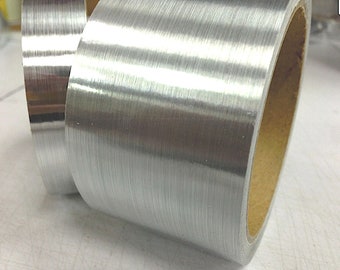 Brushed Aluminum / Stainless Look Vinyl Tape, Choose Your Color and Size, Brush